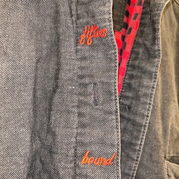 Ultra Pink Black Cotton Field Jacket with Red Check Lining - Picture 8 of 10